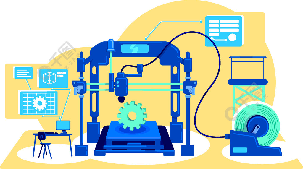 數字藝術賦能網頁設計 2D卡通插圖與工業工廠的創意融合